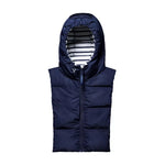 Capuche en doudoune - Rayures Bleu Marine