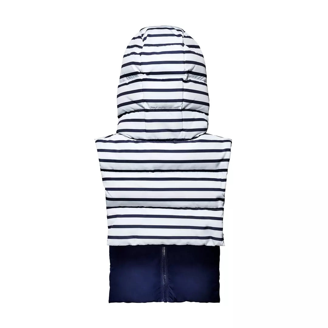 Capuche en doudoune - Rayures Bleu Marine