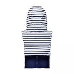 Capuche en doudoune - Rayures Bleu Marine