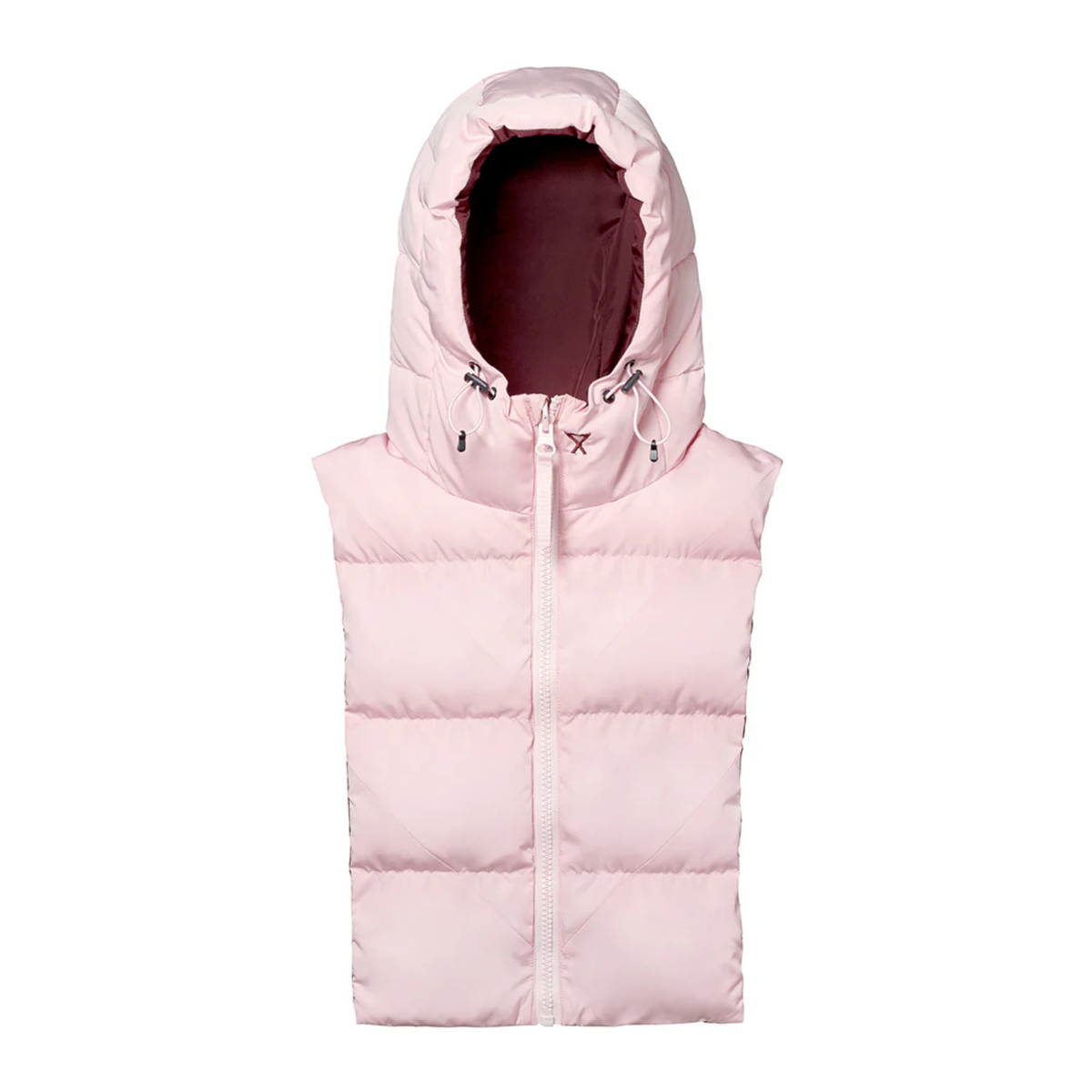 Capuche en doudoune - Rose et bordeaux