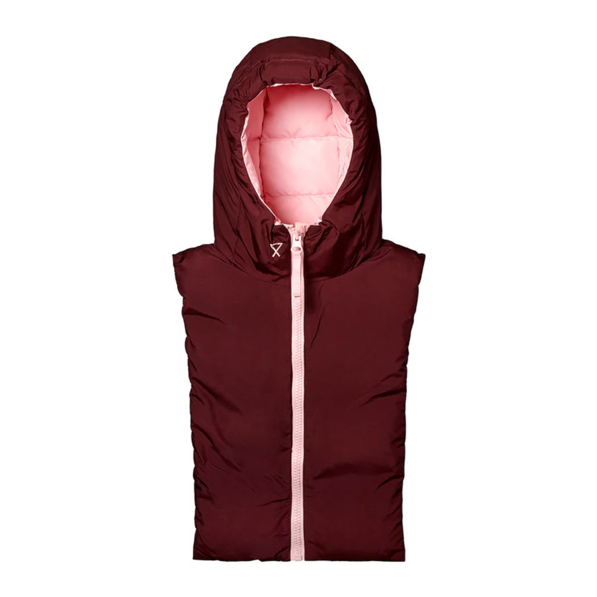 Capuche en doudoune - Rose et bordeaux