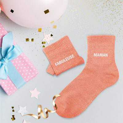 Chausettes Fabuleuse Maman TU - Rose Saumon