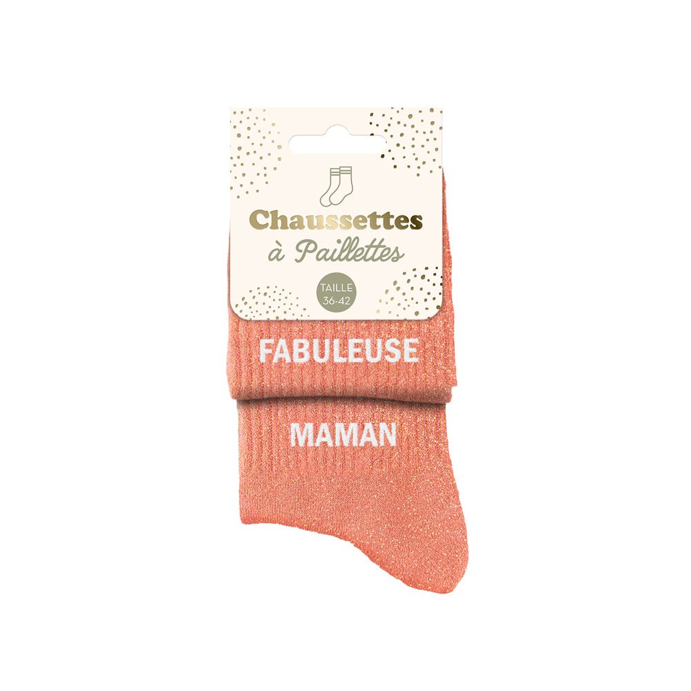 Chausettes Fabuleuse Maman TU - Rose Saumon