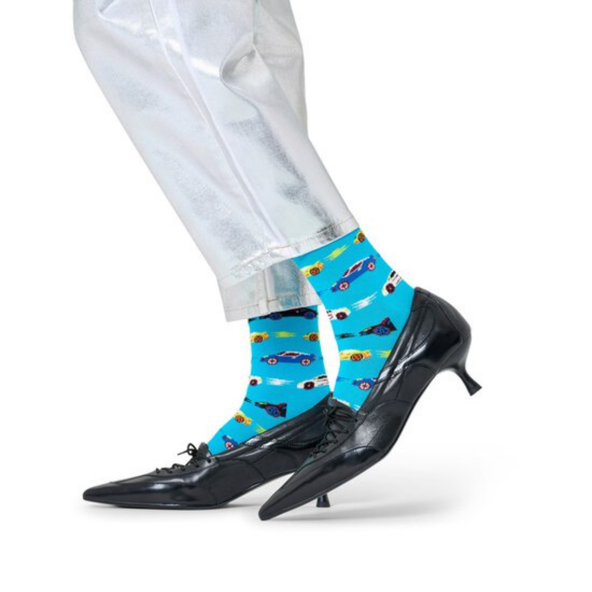 Chaussettes bleues - Voitures