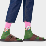 Chaussettes vertes - Chatons & Fleurs