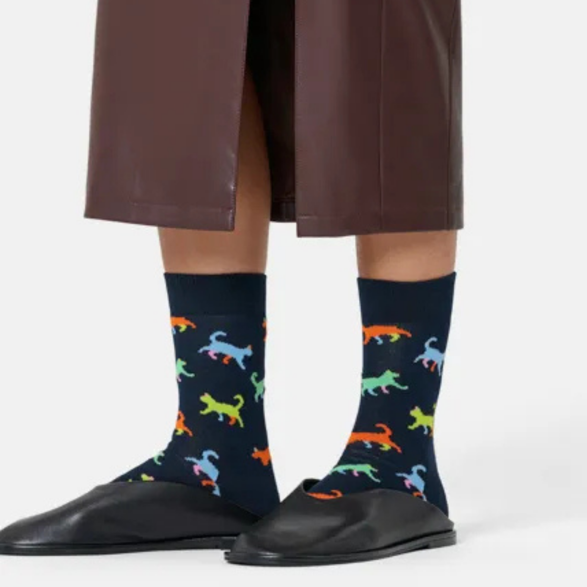 Chaussettes bleues marines - Chats