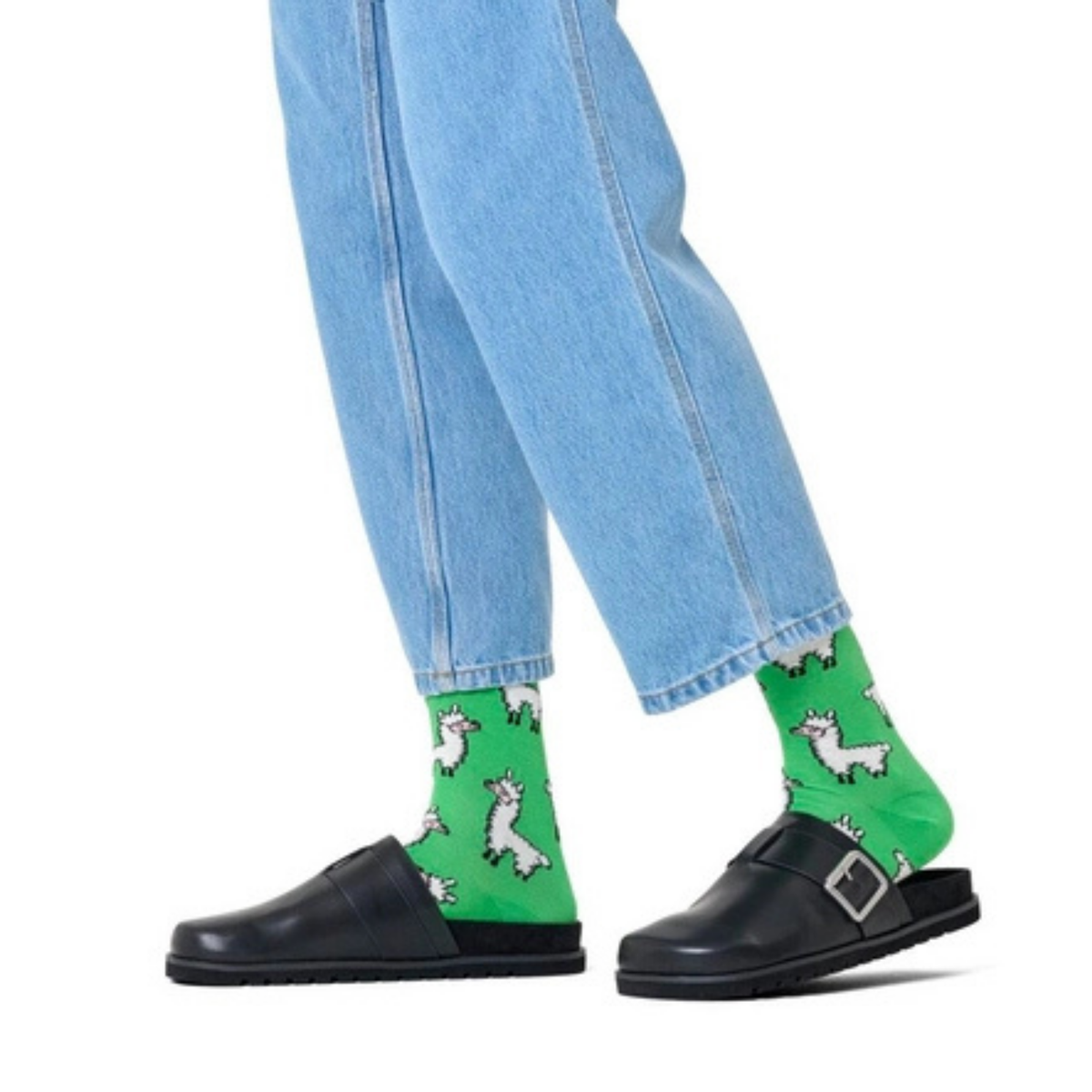 Chaussettes vertes - Lama