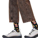 Chaussettes noires - Sachets de Chips