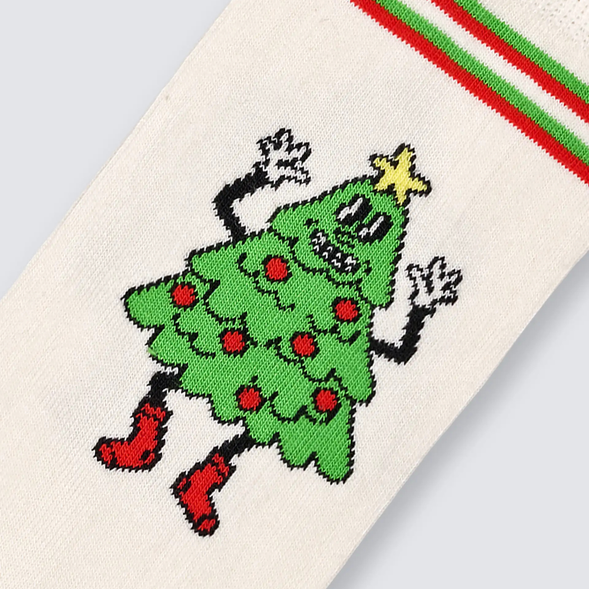 Chaussettes blanches - Sapin de Noël heureux