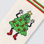 Chaussettes blanches - Sapin de Noël heureux