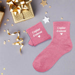 Chaussettes Copines d'Amour TU - Rose