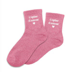 Chaussettes Copines d'Amour TU - Rose