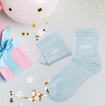Chaussettes Duo Girl Power TU - Bleu Ciel