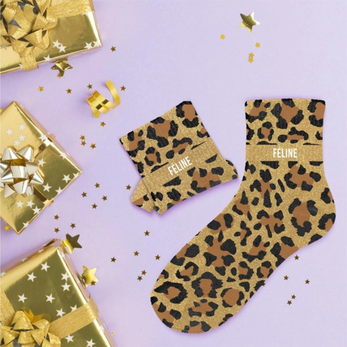 Chaussettes Féline TU - Léopard