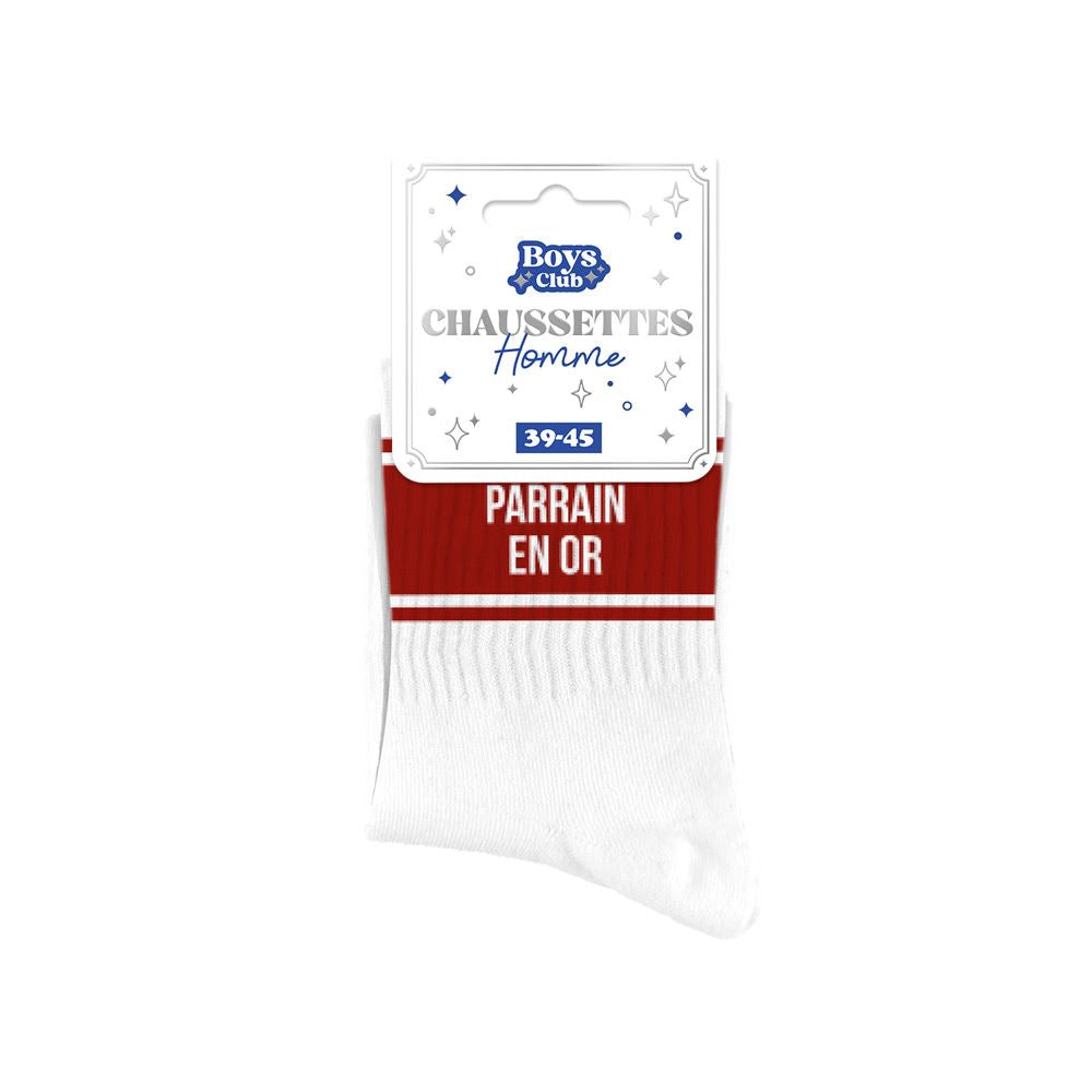 Chaussettes Homme à bandes TU - Parrain en Or