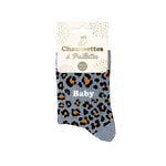 Chaussettes Léopard Baby TU - Bleu gris