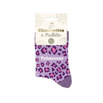 Chaussettes Léopard Princesse TU - Violet