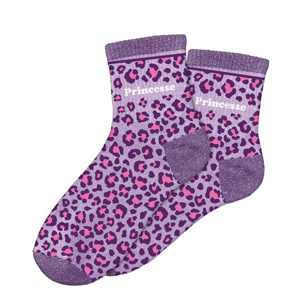 Chaussettes Léopard Princesse TU - Violet