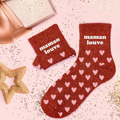 Chaussettes Maman Louve - Rouge