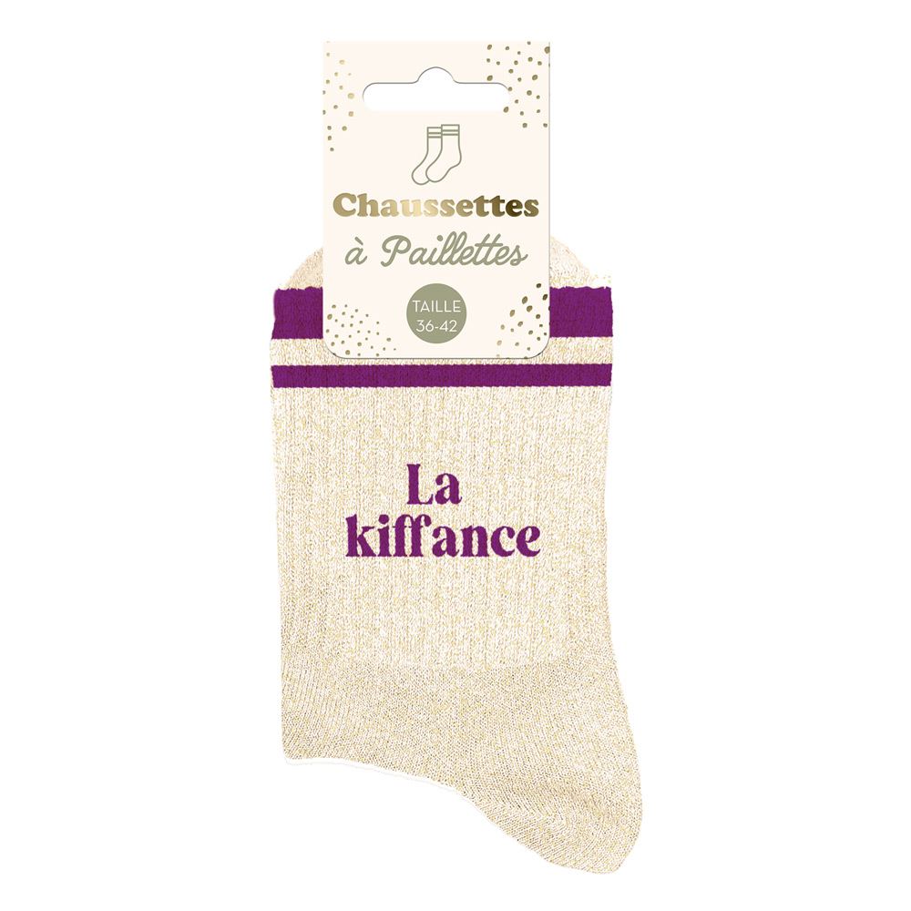 Chaussettes Paillettes à bandes TU - La Kiffance