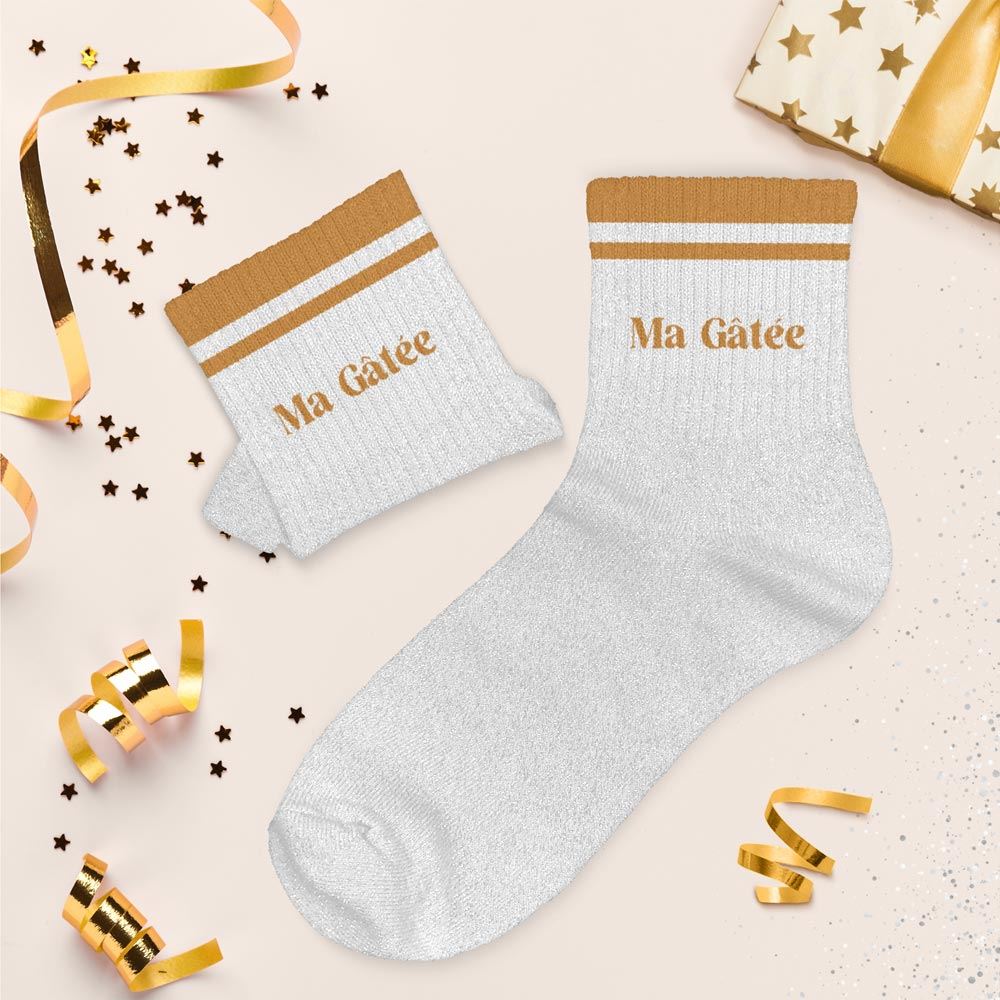 Chaussettes Paillettes à bandes TU - Ma gâtée