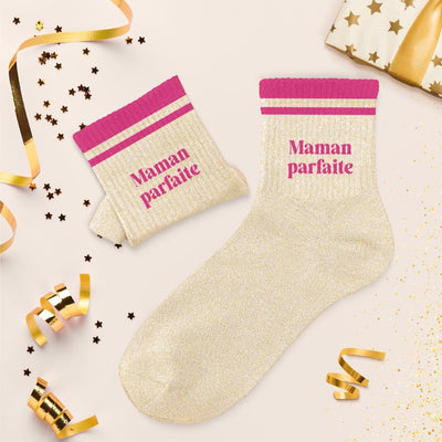 Chaussettes Paillettes à bandes TU - Maman Parfaite