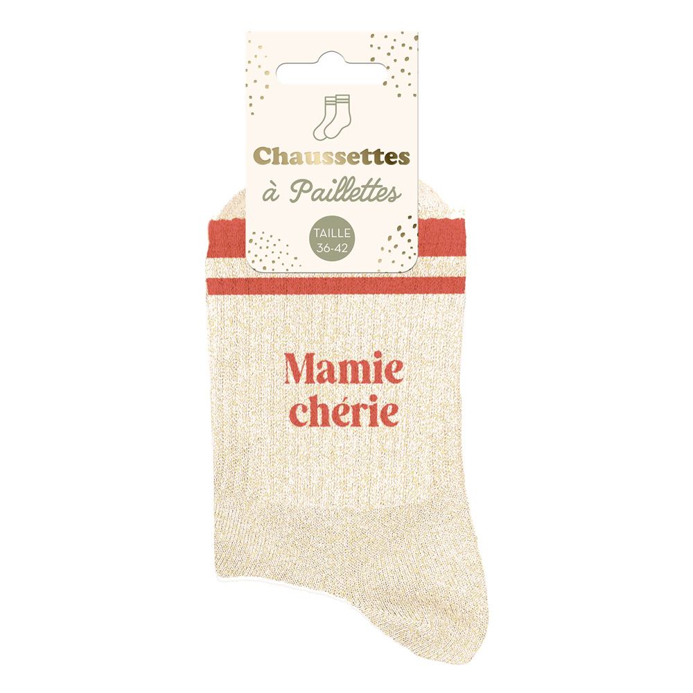 Chaussettes Paillettes à bandes TU - Mamie Chérie