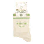 Chaussettes Paillettes à bandes TU - Marraine en Or
