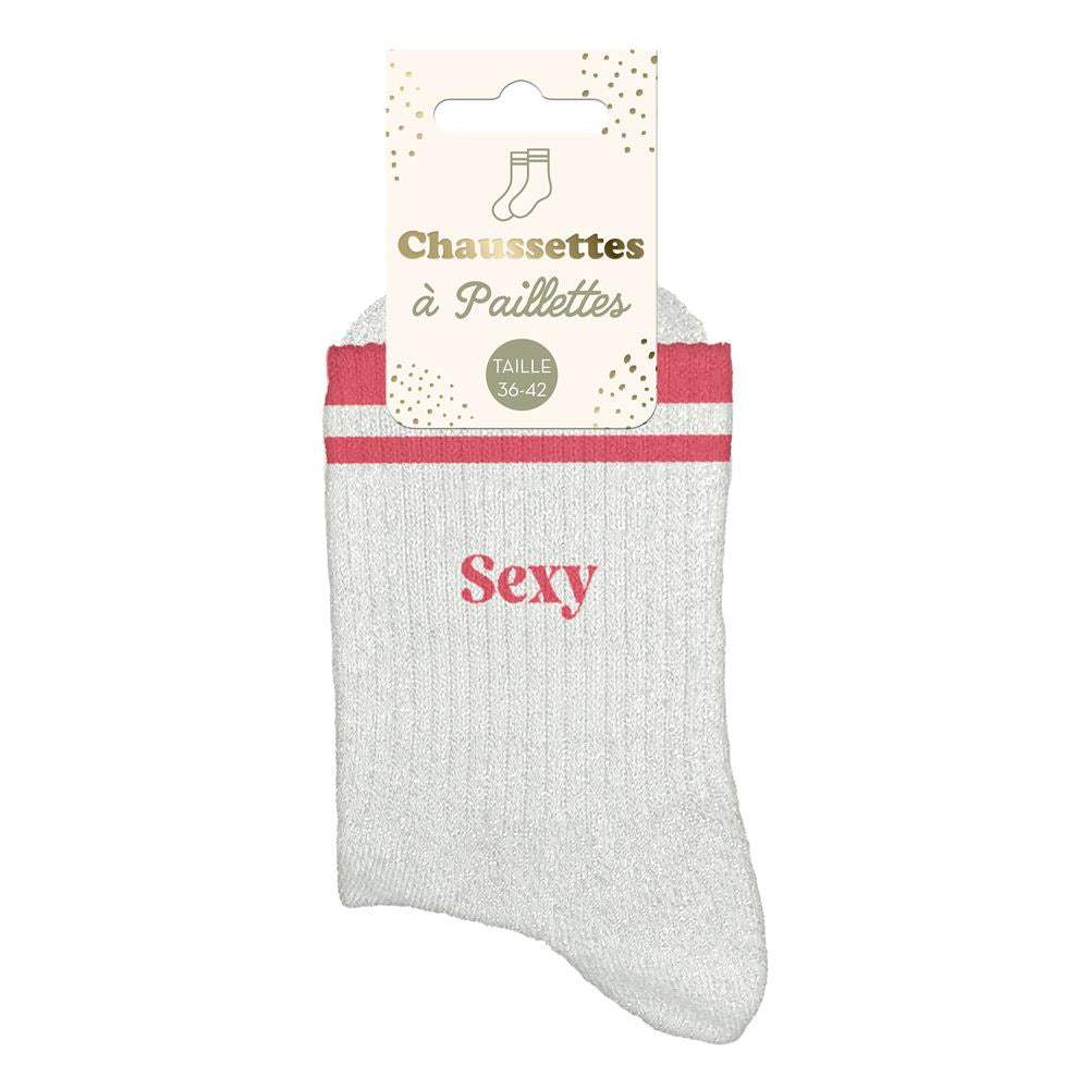 Chaussettes Paillettes à bandes TU - Sexy