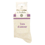Chaussettes Paillettes à bandes TU - Tata d'Amour