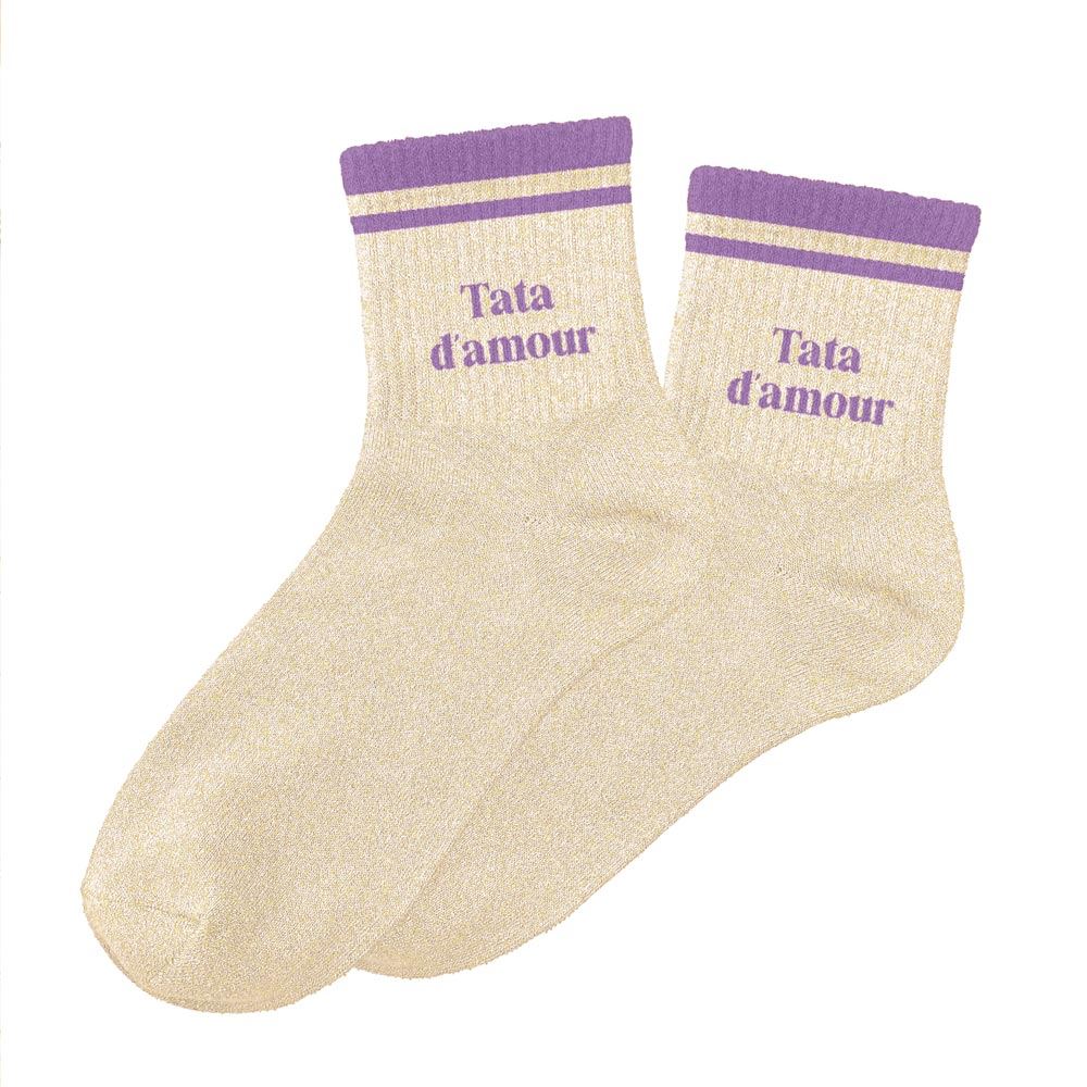 Chaussettes Paillettes à bandes TU - Tata d'Amour