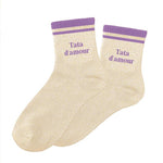 Chaussettes Paillettes à bandes TU - Tata d'Amour