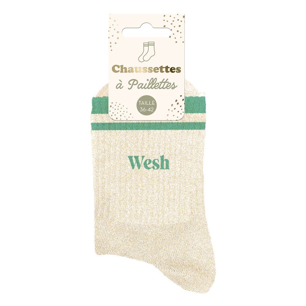 Chaussettes Paillettes à bandes TU - Wesh