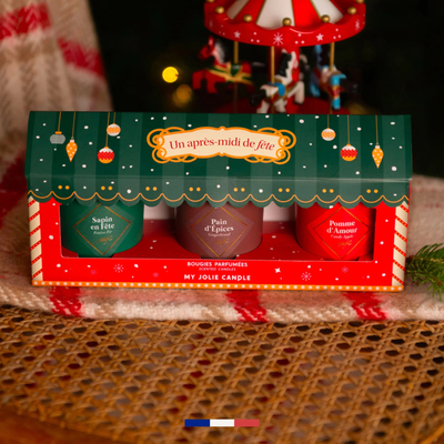 Coffret trio 3 bougies de Noël