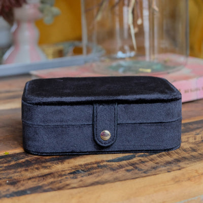Boîte à bijoux de voyage Brigitte - Velours Noir