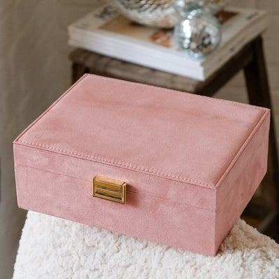 Boîte à Bijoux Louise - Velours Rose