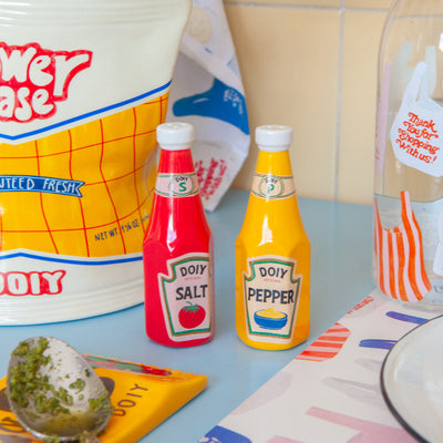 Duo Salière & Poivrière "Ketchup et Moutarde" – Épicerie Vintage