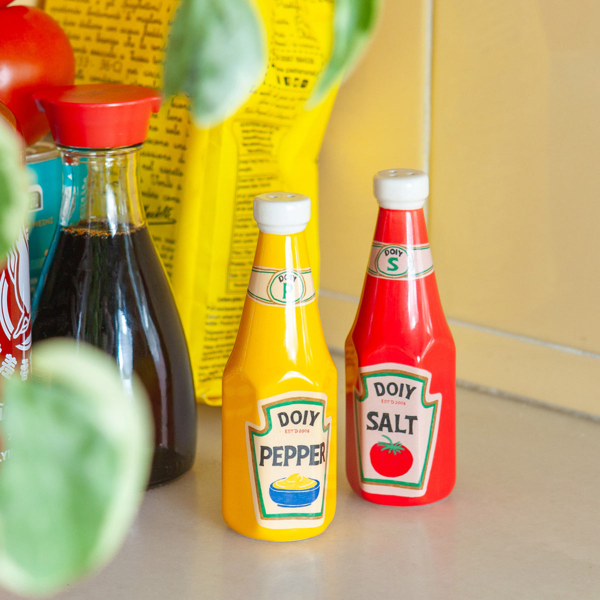 Salière et Poivrière - Ketchup et moutarde