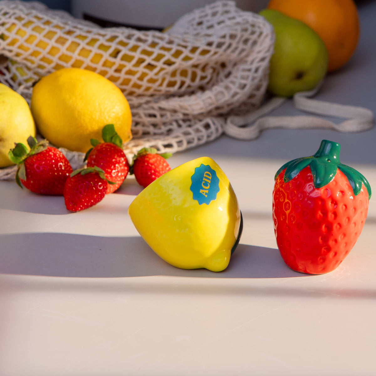 Duo Salière & Poivrière "Fraise et Citron" – Marché Fermier
