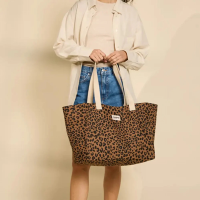 Sac cabas Claude - Léopard Cannelle