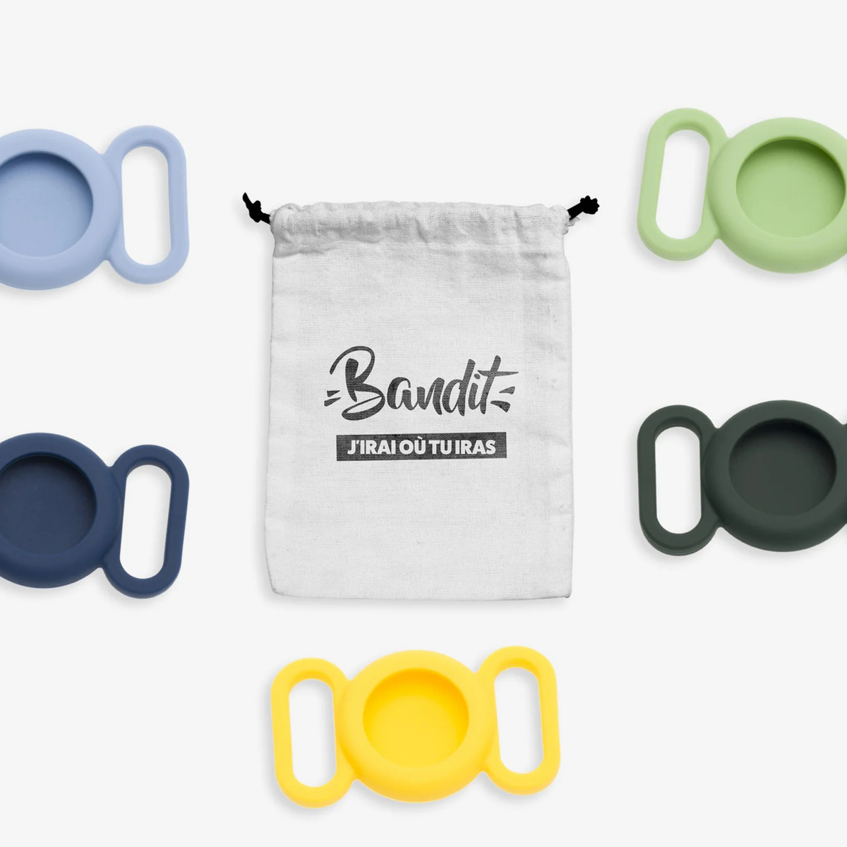 Etuis pour airtag - Chien Vert Menthe