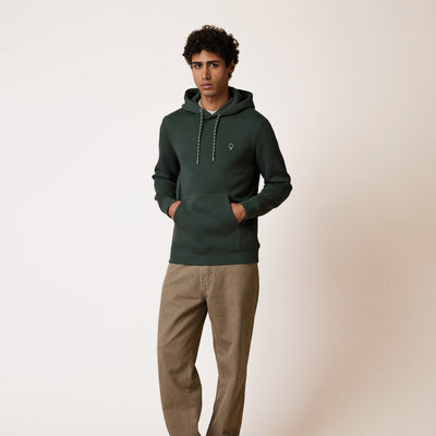 DIRAC  Sweat à capuche vert foncé - Taille S