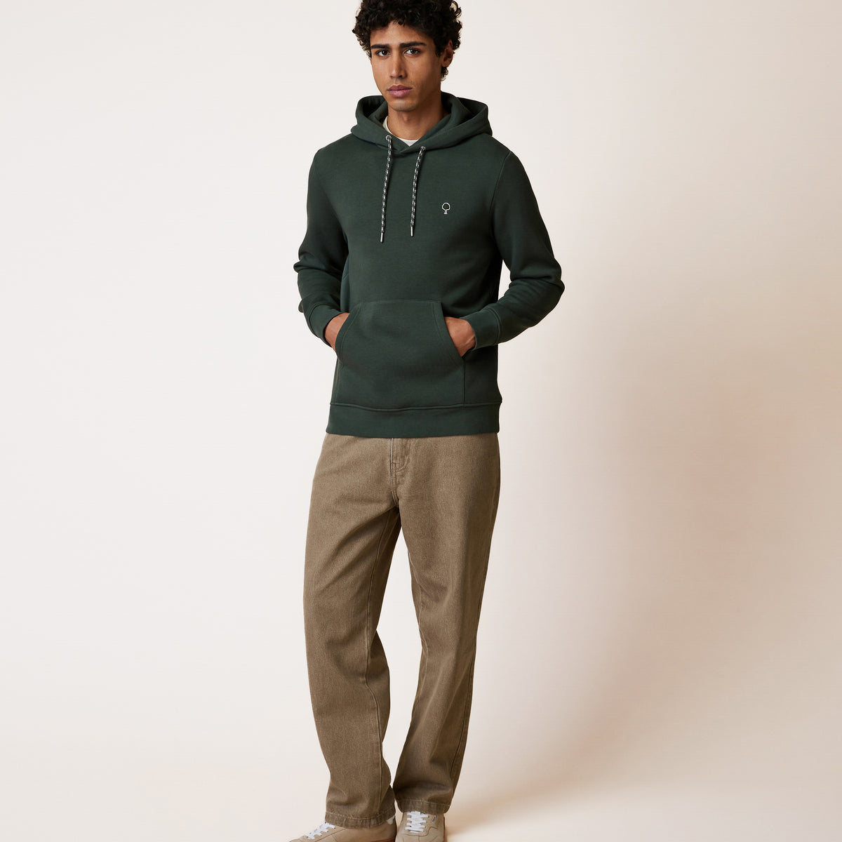 DIRAC  Sweat à capuche vert foncé - Taille M