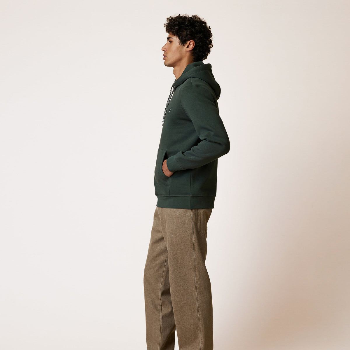 DIRAC  Sweat à capuche vert foncé - Taille S