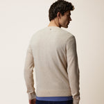 Pull col rond en laine beige- MARLY - Taille S