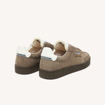 LUMBO  Baskets en cuir suède taupe - Taille 38