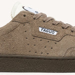 LUMBO  Baskets en cuir suède taupe - Taille 37