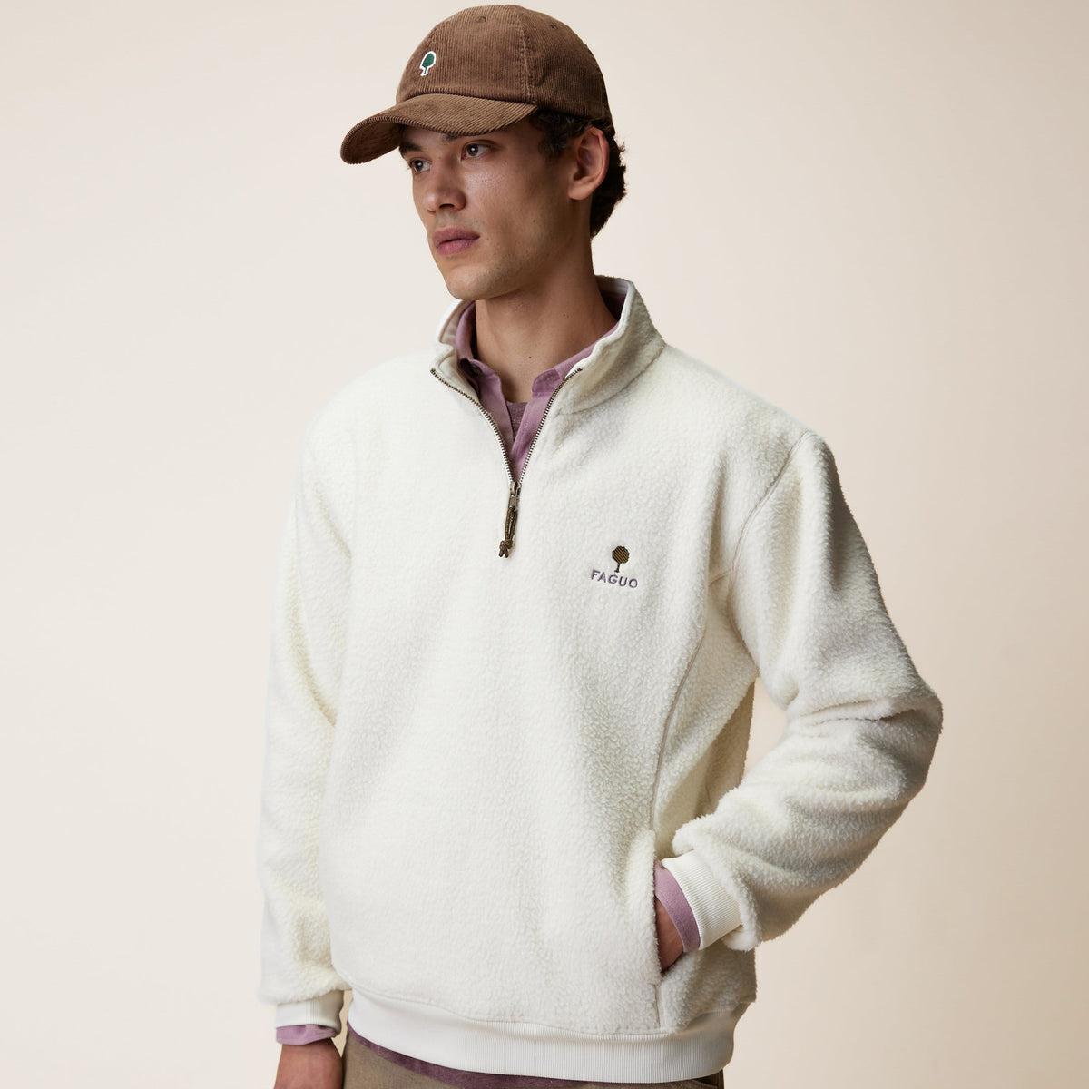 AUBIAC  Pull polaire écru - Taille S