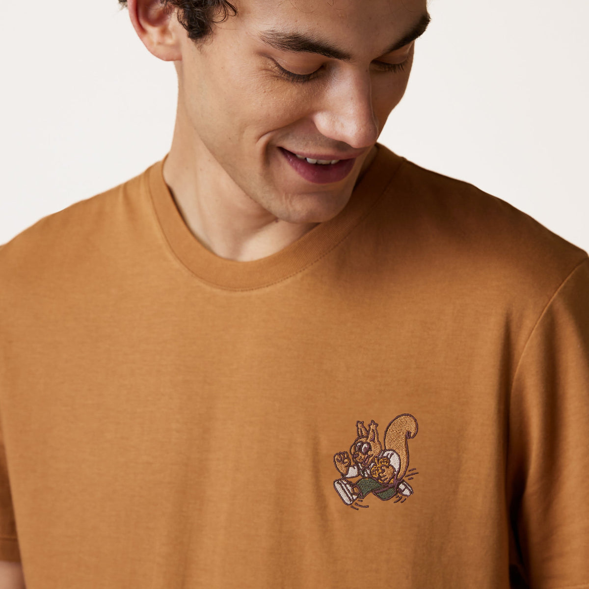 ARCY  T-shirt imprimé camel coton - Taille M