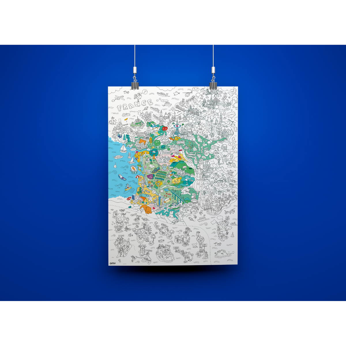 Poster à colorier - France